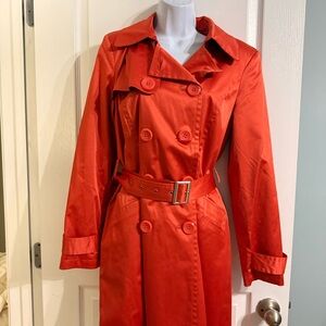 Style & Co. Vibrant Orange Trench Coat